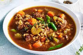 Beef Soup with Pearl Barley and Rice