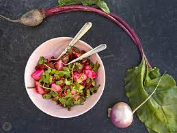 Greens from Stems and Stalks of Turnips and Beet Tops.