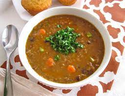 Lentil Soup with Partridges.